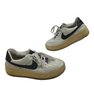 Nike Gray Iridescent Leather Sneakers | Women’s Size 8